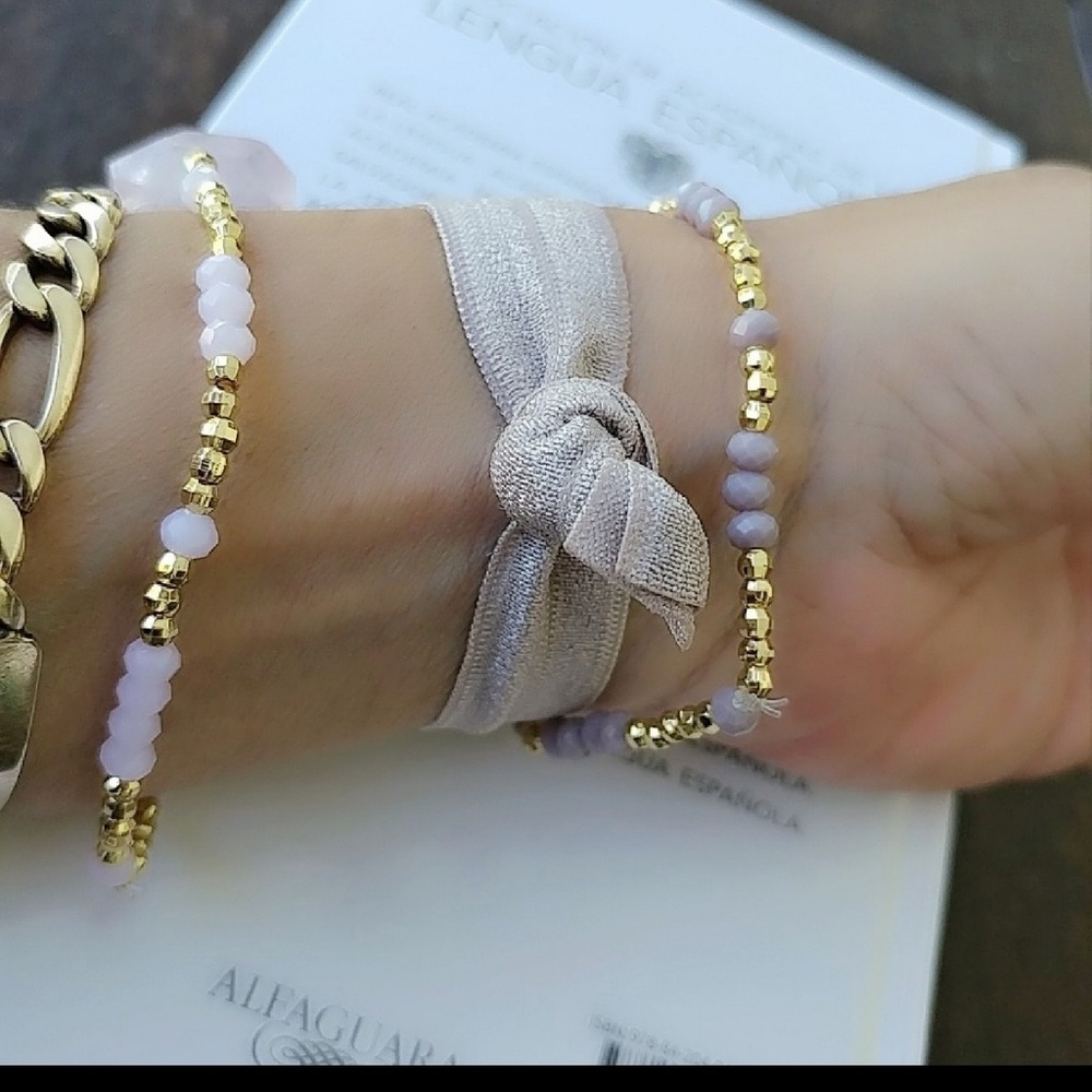 18K ROSE GOLD PLATED STATEMENT BRACELET - Picture 2 of 2